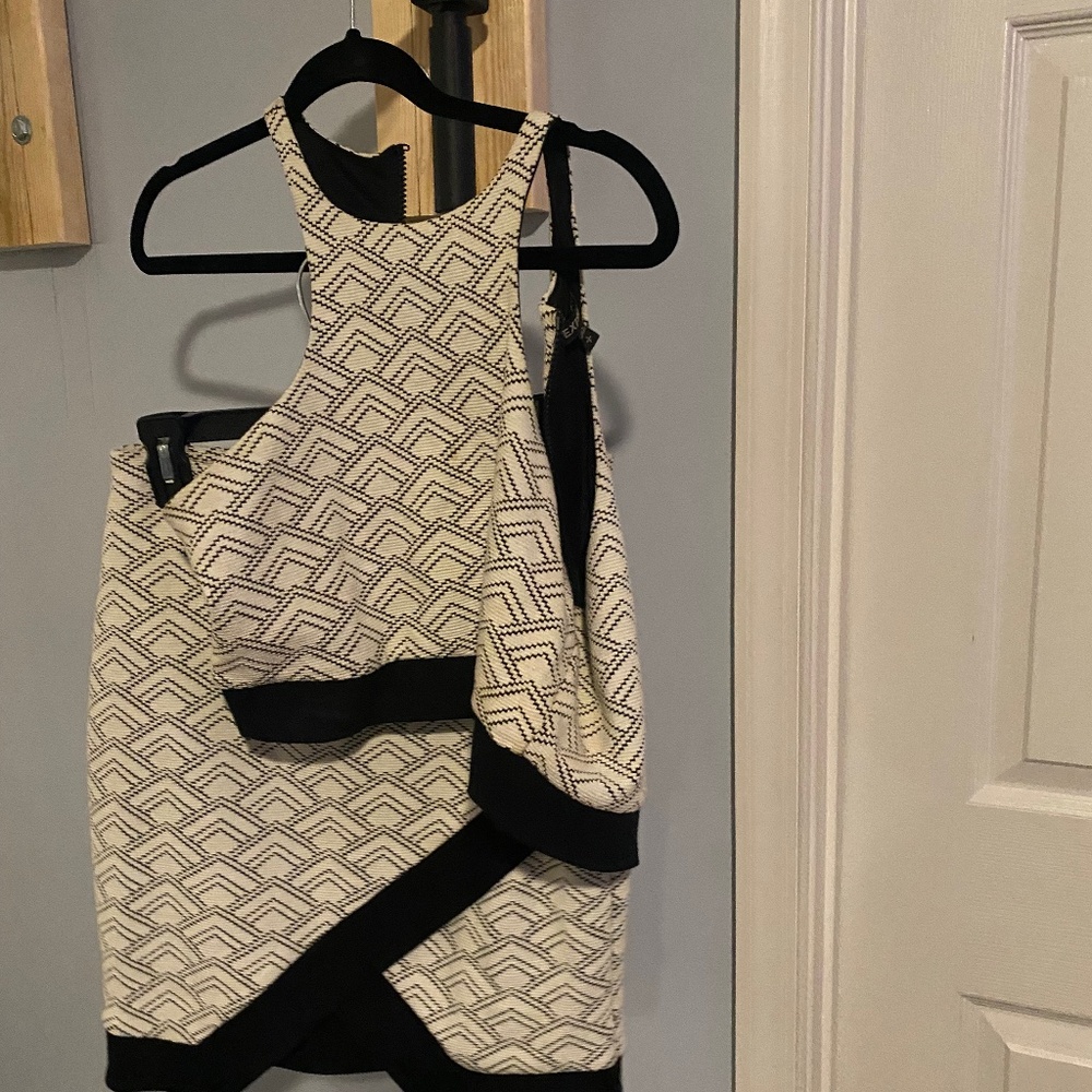 2 piece top with matching skirt